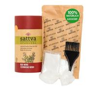 Sattva Ayurveda Colore naturale per capelli - Henné per persone allergiche - Colore biologico per capelli naturali, volume e lucentezza - Doppia porzione - Ecocert (Red Wine, 150)