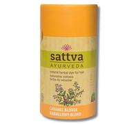Sattva Ayurveda Colore naturale per capelli - Henné per persone allergiche - Colore biologico per capelli naturali, volume e lucentezza - Doppia porzione - ECOCERT (Caramel Blond, 150)