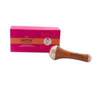 Sattva Ayurveda Kansa - Massaggiatore a parete, 2 teste, viso e corpo | stagno di rame 80:20, senza piombo, drenaggio linfatico, punti marma, senza elettricità e sostanze chimiche, fatto a mano