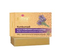 Sattva Ayurveda Kumkumadi Bio Sapone - Sapone naturale ayurvedico agitato a freddo con zafferano e curcuma - per viso e corpo - ECOCERT COSMOS ORGANIC - 100 g