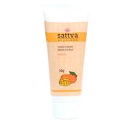 Sattva Ayurveda Mango Crema per le mani - Cura idratante rapida per mani asciutte con burro di karitè e aloe vera - cura delle mani ayurvedica con olio di mango ed estratti vegetali - 50 g
