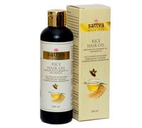 Sattva Ayurveda Olio per capelli con olio di riso, olio nutriente leggero per capelli morbidi e voluminosi, 200 ml