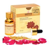 Sattva Siero viso - Rose Gold Face Oil Serum, olio per il viso anti-invecchiamento con olio di rosa e oro 23 K, per elasticità e levigatura, 15 ml