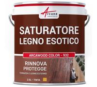 Saturatore per legno esotico, Saturatore per legno da esterno ARCAWOOD COLOR - 932-2,5 L (fino a 12,5 m²) Quercia Dorata - Tinta Gialla - ARCANE INDUSTRIES