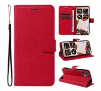 SATURCASE Custodia per Nothing CMF Phone 2 Pro, classica custodia a portafoglio in pelle PU con chiusura magnetica, scomparti per carte di credito, con cinturino da polso per Nothing CMF Phone 2 Pro