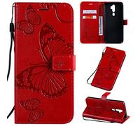 Saturcase - Custodia per OPPO A9 (2020) / A5 (2020) / A5 (2020) Rosso