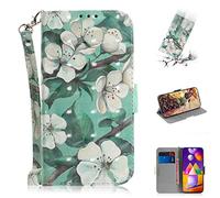 SaturCASE - Custodia per Samsung Galaxy M31S, motivo 3D, in pelle PU, con chiusura magnetica, con scomparto per carte di credito, con cinturino da polso per Samsung Galaxy M31S (TD-1)