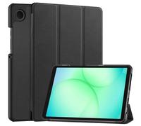 SATURCASE Custodia per Samsung Galaxy Tab A11 SM-X130 X135 8,7 pollici, in pelle PU, pieghevole, pieghevole, sottile, leggera, protettiva per tablet (nero)