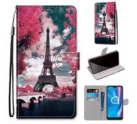 Saturcase - Custodia protettiva per Alcatel 1S 2020/3L 2020, in pelle PU, con chiusura magnetica, con scomparti per carte di credito, per Alcatel 1S 2020/3L 2020 (DK-19)