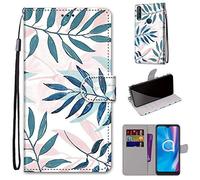 Saturcase - Custodia protettiva per Alcatel 1S 2020/3L 2020, in pelle PU, con chiusura magnetica, con scomparti per carte di credito, per Alcatel 1S 2020/3L 2020 (DH-16)