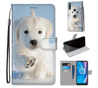 Saturcase - Custodia protettiva per Alcatel 1S 2020/3L 2020, in pelle PU, con chiusura magnetica, con scomparti per carte di credito, per Alcatel 1S 2020/3L 2020 (DK-15)