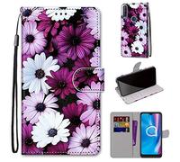 Saturcase - Custodia protettiva per Alcatel 1S 2020/3L 2020, in pelle PU, con chiusura magnetica, con scomparti per carte di credito, per Alcatel 1S 2020/3L 2020 (DH-17)