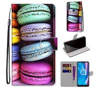 Saturcase - Custodia protettiva per Alcatel 1S 2020/3L 2020, in pelle PU, con chiusura magnetica, con scomparti per carte di credito, per Alcatel 1S 2020/3L 2020 (DH-3)