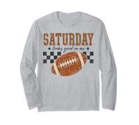 Saturday Football Game Day Weekend Saying Maglia a Manica