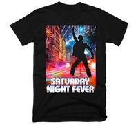 Saturday Night Fever Funny Hip Hop Harajuku Gym Skull Unisex 100% Cotton Short-Sleeve T-Shirts Black M