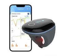 Saturimetro da Dito con Sveglia,Pulsossimetro da Dito con Bluetooth, Ossimetro da Dito Professionale, Monitoraggio Continuo di SpO2 e Frequenza Cardiaca, App Gratuita e Report su PC, Ricaricabile