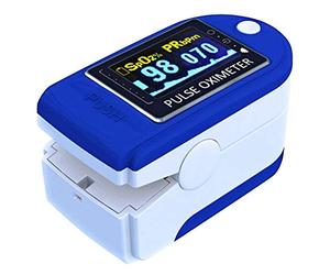 SATURIMETRO DA DITO, PULSOSSIMETRO PROFESSIONALE OSSIMETRO SPO2 E CARDIOFREQUENZIOMETRO CON DISPLAY LCD PER MISURAZIONE SATURAZIONE OSSIGENO NEL SANGUE E FREQUENZA DEL POLSO