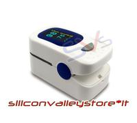SATURIMETRO OSSIMETRO FREQUENZA CARDIACA OXIMETER - BLU ONDA PLETISMOGRAFICA