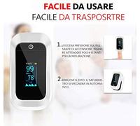 SATURIMETRO PROFESSIONALE DA DITO Pulsossimetro OSSIMETRO SPO2 dito e Cardiofrequenzimetro con display a colori ed orientabile | onda plestimografica