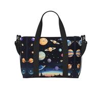 Saturn Jupiter Earth - Borsa da palestra con stampa di Giove e Terra; borsa da viaggio adatta per viaggi d'affari