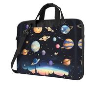 Saturn Jupiter Earth - Computer portatile e tablet, design elegante, tessuto resistente e idrorepellente, stile business casual, Nero , 15.6 inch