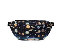Saturn Jupiter Earth - Marsupio da corsa senza rimbalzo per cellulare, per palestra, impermeabile, con tracolla regolabile