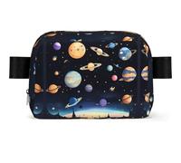 Saturn Jupiter Earth - Marsupio impermeabile per uomo e donna, regolabile, da viaggio, leggero, per corsa, palestra