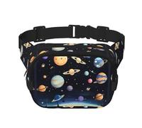 Saturn Jupiter Earth - Marsupio multifunzione con stampa di Giove, unisex, alla moda, borsa messenger, borsa da viaggio e sport