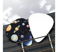 Saturn Jupiter Earth - Set di plettri per chitarra (sottile/medio/spesso), ampiamente compatibile con tutti i tipi di strumenti a corda,