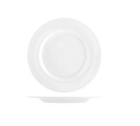 Saturnia 12 piatti piani Ischia in porcellana bianca cm.26