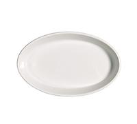Pirofila Ovale Porcellana Roma Bianco Cm 22 Saturnia