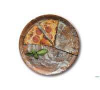 Piatto Pizza In Porcellana Decoro Slice Cm33, Multicolore