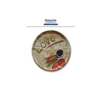 Saturnia Piatto per Pizza, Porcellana, Love, 33 cm