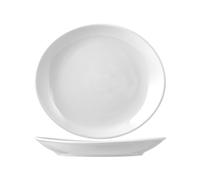 Saturnia 6 piatti bistecca Tivoli in porcellana bianca cm 27,5