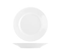 Saturnia 6 piatti tavola piani Tivoli in porcellana bianca cm 26