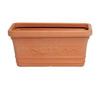 Saturnia 8093440 Macetero Resina Rectangular, Color Terracota, Resistente, Ideal Exterior, 60x33cm, Cranberry, 60x33 cm