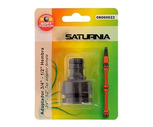 SATURNIA Adaptador Manguera Soft Touch 3/4" - 1/2"