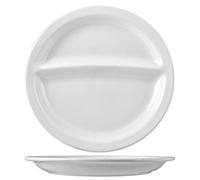 Saturnia Antipastiera bis o Tris Piatto con Scomparti in Porcellana Bianca Serie Napoli (bis 30cm)