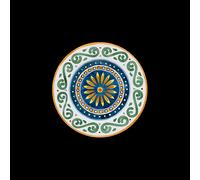 Saturnia Collezione Capri Piatto Frutta D 21 Cm H 2 Cm Porcellana Ischia Decorata