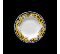 Saturnia Collezione Tuscany Piatto Fondo D 23 Cm H 3,5 Cm Porcellana Ischia Decorata