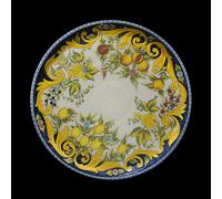 Saturnia Piatto Pizza In Porcellana Decorata Tuscany Cm 33, Multicolore