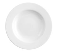 Set 6 Piatti Fondi Ischia In Porcellana Bianca 23 cm H 3,5 cm Saturnia