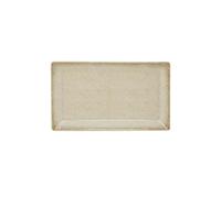 Saturnia Kimi Piatto Rettangolare 26 x 15 Cm Porcellana Decorato Sand