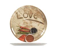 Saturnia Confezione 6 Piatti Pizza Love Porcellana, Decorata, Cm 33 - 2930733