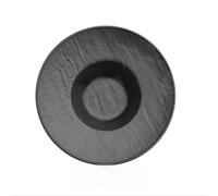 Saturnia Piattino Fondo gurmet 10cm in Porcellana Nera Vulcania