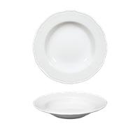 Saturnia Piatto Fondo D 23 Cm H 3,9 Cm Porcellana Praga Bianco