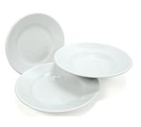 Saturnia Piatto Fondo in Ceramica Tivoli Colore Bianco Conf 12 Pz. 14815