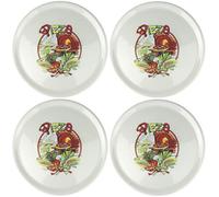 Saturnia - Piatto per pizza con decoro, 4 pezzi, forno per pizza Ø 31 cm