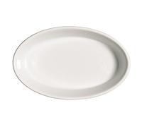 Saturnia roma, pirofila cm 28 ovale liscia, in porcellana da forno