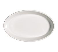 Pirofila Ovale Impilabile In Porcellana Bianca 36X23,8X H 5,3 cm